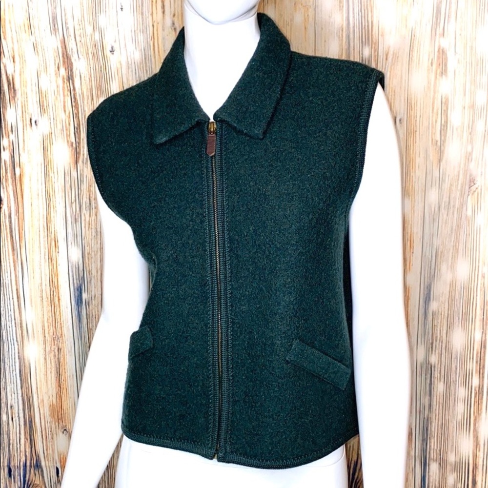 Limited Hunter Green Vintage Wool Vest
